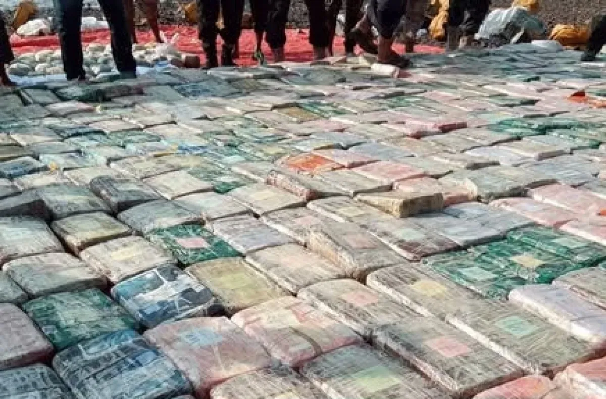 ضبط قارب يحمل 623 كجم مخدرات قبالة سواحل لحج قرب باب المندب